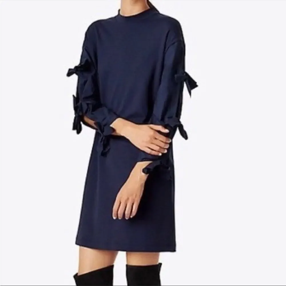 Tory Burch Emilia tie sleeve dress blue sz S